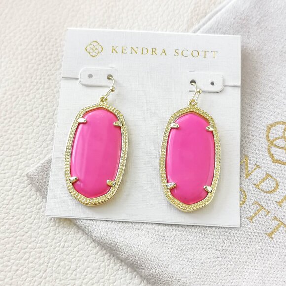 Kendra Scott Elle Earrings | Magenta Gold - Picture 1 of 3
